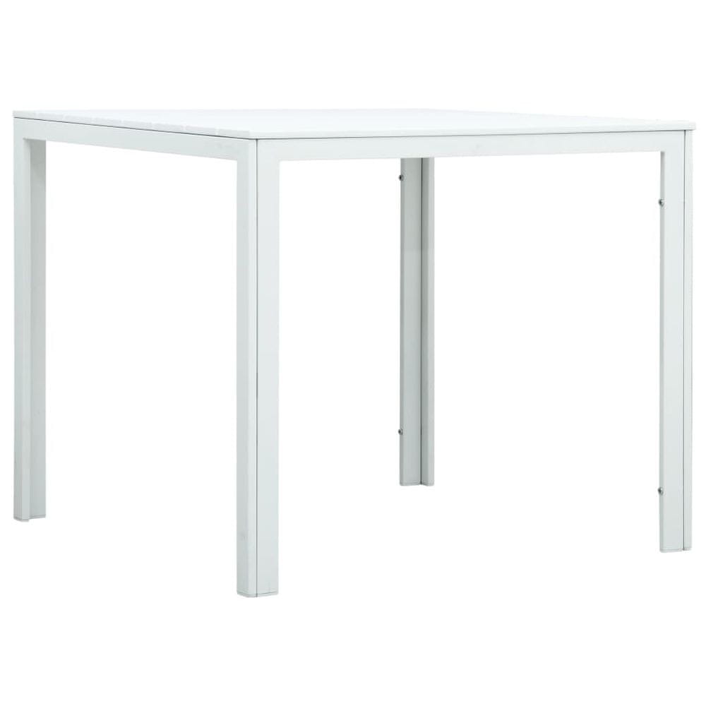 Petromila vidaXL Konferenčný stolík, biely 78x78x74 cm, HDPE, drevený vzhľad