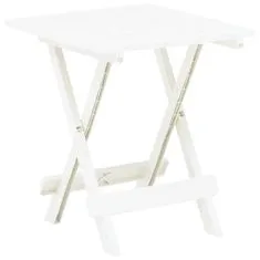 Vidaxl Skladací záhradný stôl biely 45x43x50 cm plastový