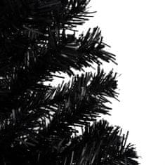 Vidaxl Umelý vianočný stromček s podstavcom čierny 180 cm PVC