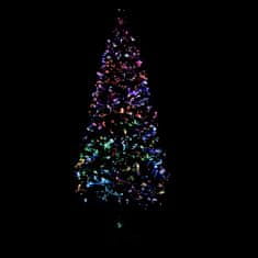 Vidaxl Umelý vianočný stromček+podstavec, zelený 180cm, optické vlákno