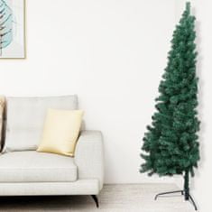 Vidaxl Umelý vianočný polovičný stromček s podstavcom zelený 150 cm PVC