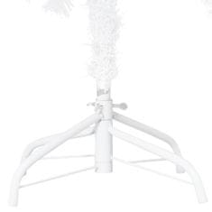 Vidaxl Umelý vianočný stromček s hustým ihličím, biely 180 cm, PVC