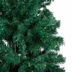 Vidaxl Umelý vianočný stromček s hustým ihličím, zelený 150 cm, PVC