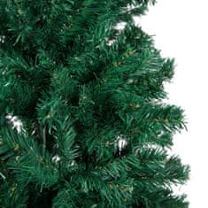 Vidaxl Umelý vianočný stromček s hustým ihličím, zelený 210 cm, PVC