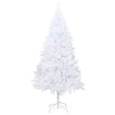 Vidaxl Umelý vianočný stromček s hustým ihličím, biely 150 cm, PVC