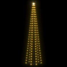Vidaxl Vianočný stromček, kužeľ, 136 LED, teplé biele svetlo 70x240 cm