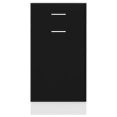 Vidaxl Spodná skrinka+zásuvka, čierna 40x46x81,5 cm, kompozitné drevo