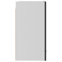Vidaxl Závesná skrinka, sivá 39,5x31x60 cm, drevotrieska