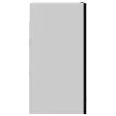 Vidaxl Presklená závesná skrinka,lesklá čierna 40x31x60cm,drevotrieska