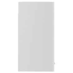 Vidaxl Presklená závesná skrinka, lesklá biela 60x31x60cm,drevotrieska