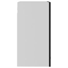 Vidaxl Presklená závesná skrinka, čierna 40x31x60 cm, drevotrieska