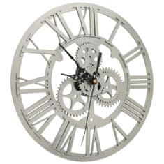 Vidaxl Nástenné hodiny, strieborné, 30 cm, akryl