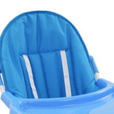 Vidaxl Vysoká detská jedálenská stolička modrá a biela