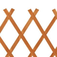 Vidaxl Záhradný mriežkový plot oranžový 120x90 cm masívne jedľové drevo