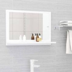 Vidaxl Kúpeľňové zrkadlo, biele 60x10,5x37 cm, drevotrieska
