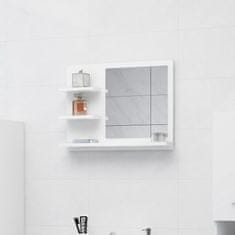 Vidaxl Kúpeľňové zrkadlo, biele 60x10,5x45 cm, drevotrieska