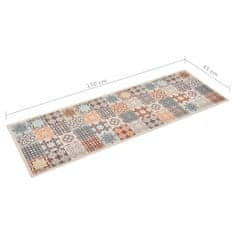 Vidaxl Kuchynský koberec prateľný mozaiková farba 45x150 cm