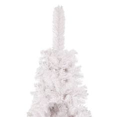 Vidaxl Úzky vianočný stromček biely 210 cm