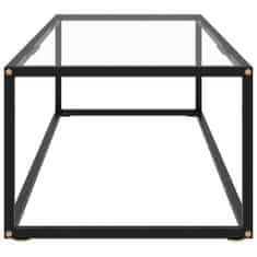 Vidaxl Konferenčný stolík, čierny, tvrdené sklo 120x50x35 cm