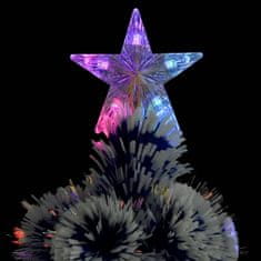 Vidaxl Umelý vianočný stromček s LED biela a modrá 150 cm optické vlákno