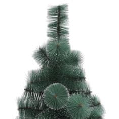 Vidaxl Umelý vianočný stromček s LED a podstavcom zelený 150 cm PET
