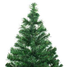Vidaxl Umelý vianočný stromček, oceľový podstavec 210cm, 910 vetvičiek