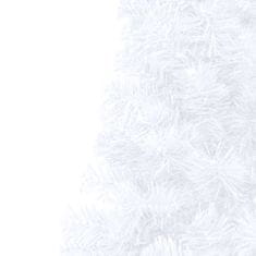 Vidaxl Umelý vianočný pol stromček s LED a súpravou gulí biely 180 cm