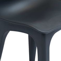 Vidaxl Skladacie stoličky 2 ks antracitové plastové