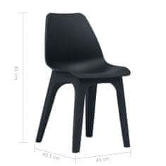 Vidaxl Skladacie stoličky 2 ks antracitové plastové