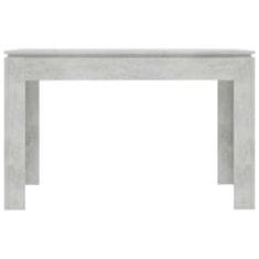 Vidaxl Jedálenský stôl, betónovo sivý 120x60x76 cm, drevotrieska