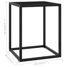 Vidaxl Konferenčný stolík, čierny, čierne sklo 40x40x50 cm