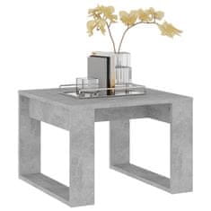 Vidaxl Príručný stolík betónovo sivý 50x50x35 cm drevotrieska