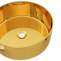 Petromila vidaXL Umývadlo 40x15 cm keramické zlaté