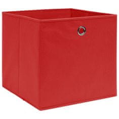 Vidaxl Úložné boxy 4 ks, netkaná textília 28x28x28 cm, červené
