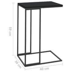 Vidaxl Príručný stolík čierny 40x30x59 cm drevotrieska