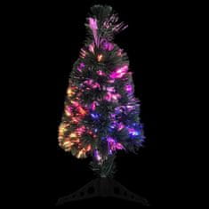 Vidaxl Umelý úzky vianočný stromček s podstavcom 64 cm optické vlákno