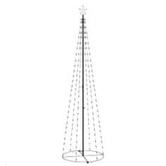 Vidaxl Vianočný stromček kužeľ studené biele svetlo 136 LED 70x240 cm