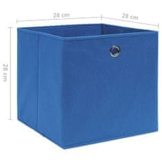 Greatstore Úložné boxy 10 ks, netkaná textília 28x28x28 cm, modré