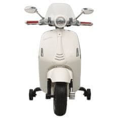 Vidaxl Detská elektrická motorka Vespa GTS300, biela