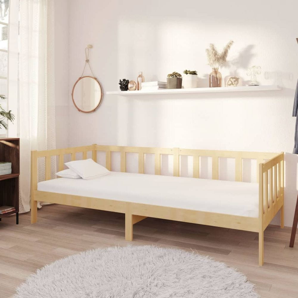 Vidaxl Denná posteľ s matracom 90x200 cm borovicové drevo