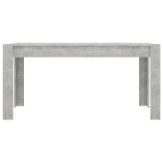 Vidaxl Jedálenský stôl, betónovo sivý 160x80x76 cm, drevotrieska