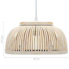 Vidaxl Závesná lampa, bambus 40 W, 34x14,5 cm, polkruhová E27