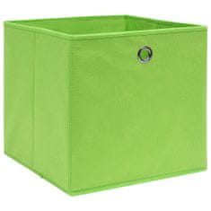 Vidaxl Úložné boxy 4 ks, netkaná textília 28x28x28 cm, zelené