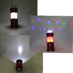 Alum online Solárne LED kempingové svietidlo s efektom stroboskopu - zlatá
