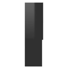 Vidaxl Skrinka na práčku lesklá čierna 70,5x25,5x90 cm
