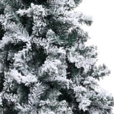 Vidaxl Zasnežený umelý vianočný stromček zelený 120 cm PVC