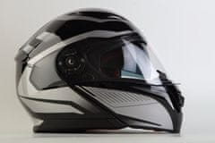 MAXX FF 950 Helma s vyklápacím integrálom čiernostrieborná L