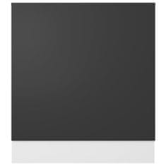 Vidaxl Dvierka na umývačku, sivé 59,5x3x67 cm, drevotrieska