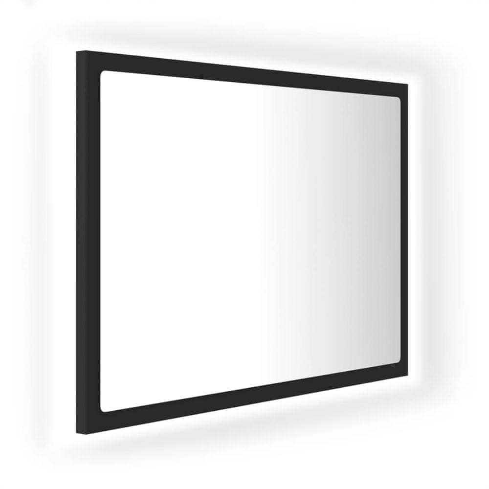 Vidaxl LED kúpeľňové zrkadlo sivé 60x8,5x37 cm, akryl