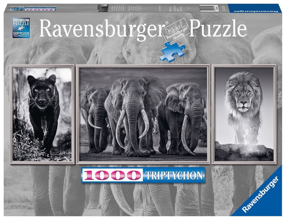 Ravensburger Panter, slon a lev 1000 dielikov Panorama
